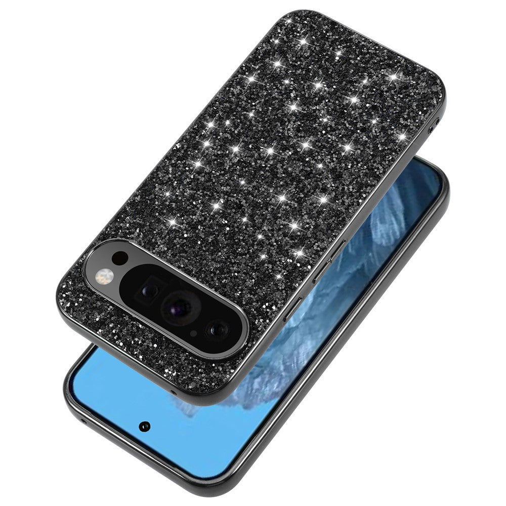 Pixel 9 Pro XL Schutzhülle – Funkelnde Glitzer-Rückseite