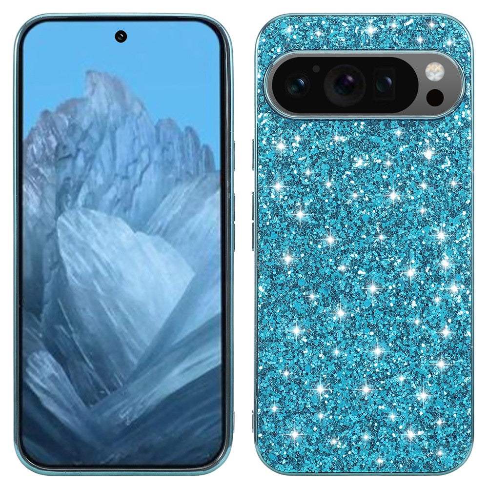 Pixel 9 Pro XL Schutzhülle – Funkelnde Glitzer-Rückseite