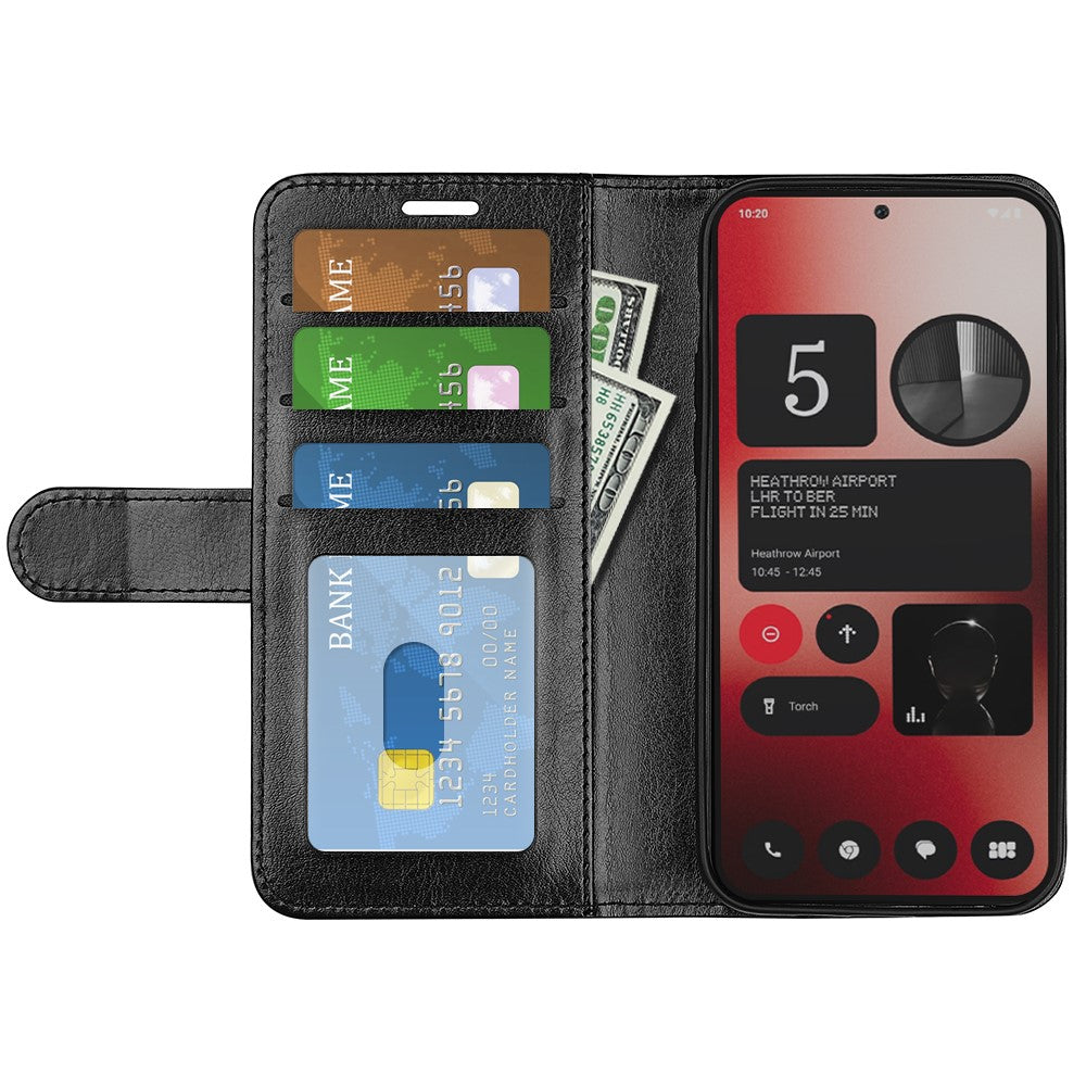 Nothing Phone (2a) Plus / Phone (2a) Wallet-Handyhülle – Aus strukturiertem PU-Leder & TPU, Klapphandyhülle