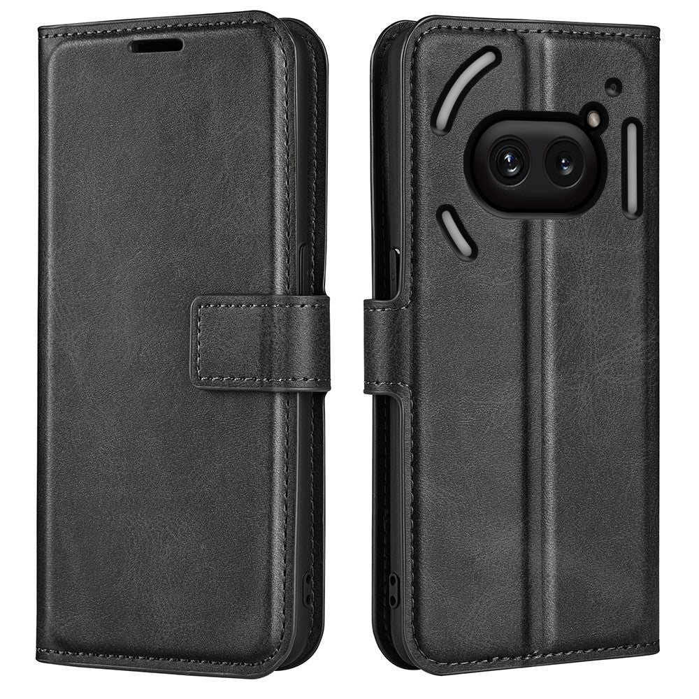 Nothing Phone (2a) Plus / Phone (2a) Handyhülle – Aus PU-Leder & TPU, mit Kalbslederstruktur, Brieftaschen- & Ständerfunktion