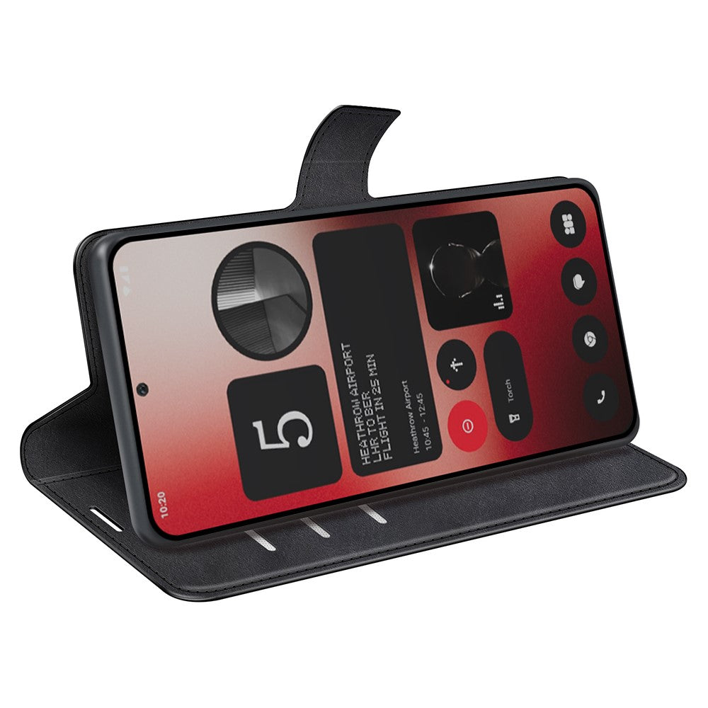 Nothing Phone (2a) Plus / Phone (2a) Handyhülle – Aus PU-Leder & TPU, mit Kalbslederstruktur, Brieftaschen- & Ständerfunktion