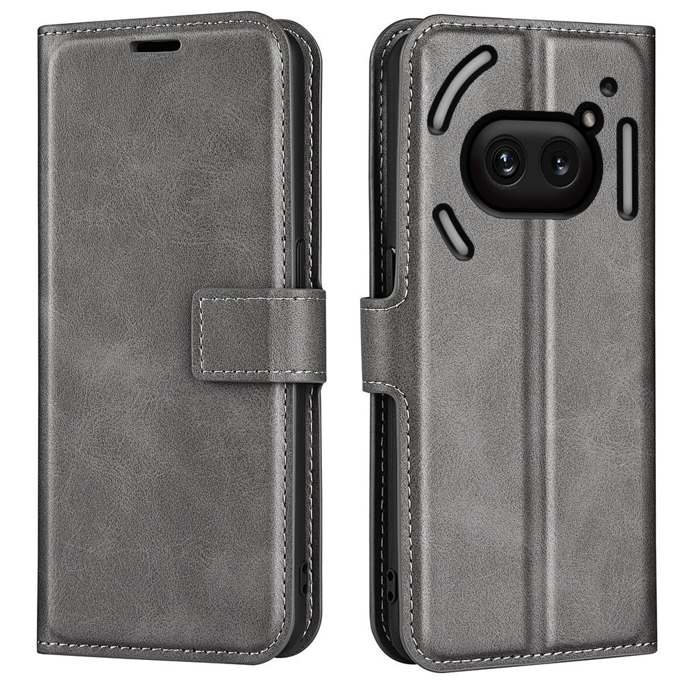 Nothing Phone (2a) Plus / Phone (2a) Handyhülle – Aus PU-Leder & TPU, mit Kalbslederstruktur, Brieftaschen- & Ständerfunktion
