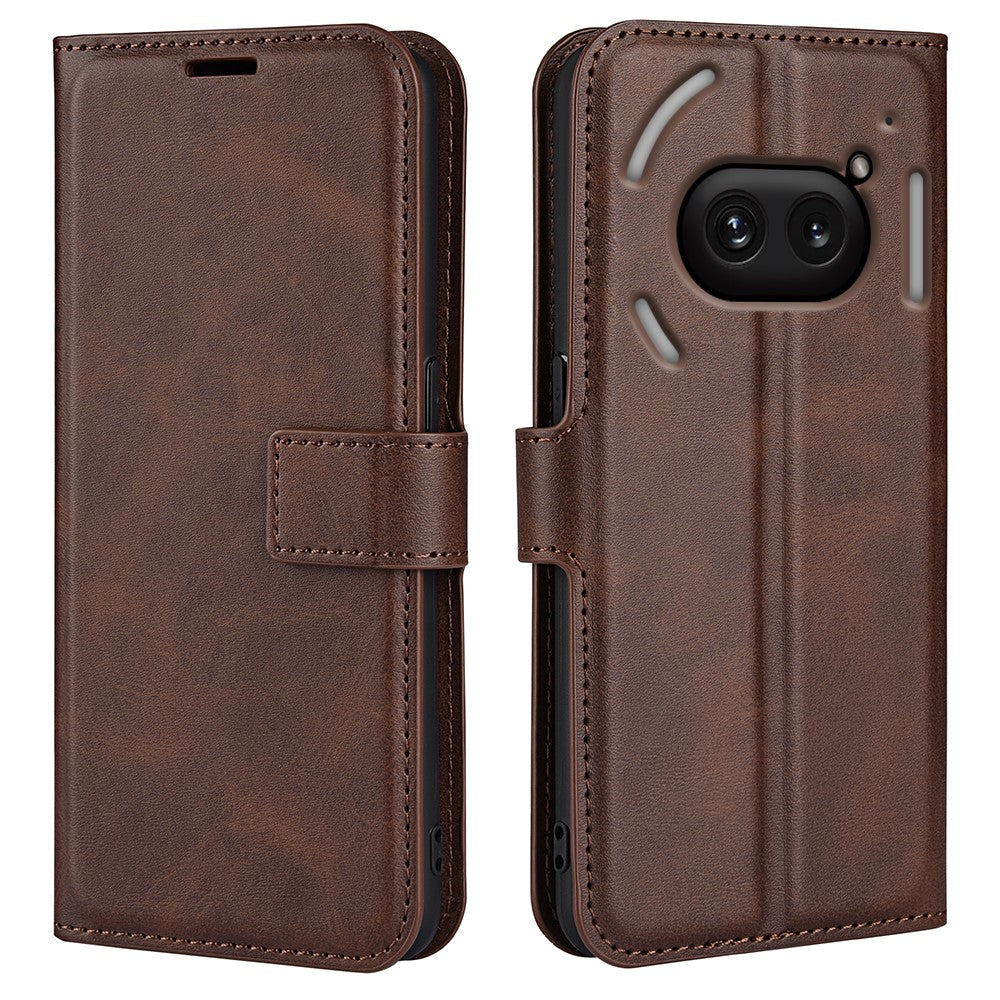 Nothing Phone (2a) Plus / Phone (2a) Handyhülle – Aus PU-Leder & TPU, mit Kalbslederstruktur, Brieftaschen- & Ständerfunktion