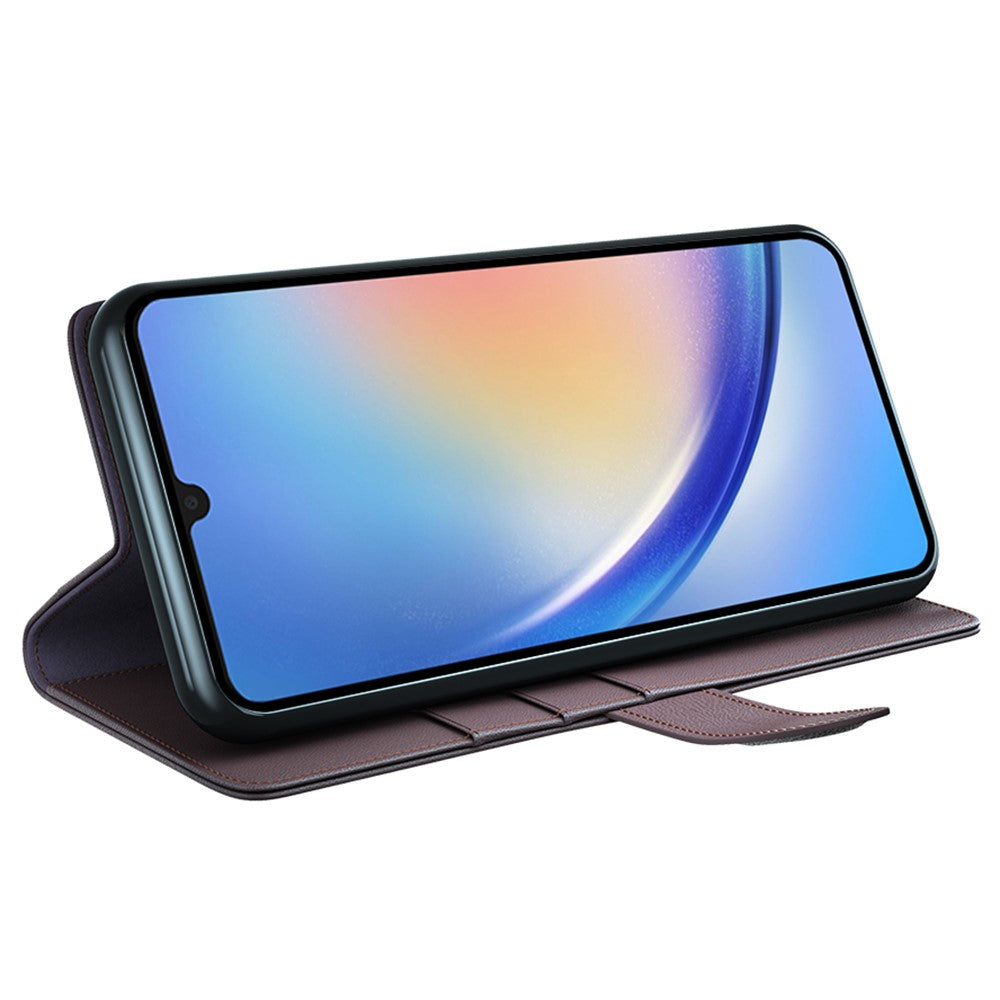 Galaxy A34 5G Echtleder Hülle mit Kartenfach