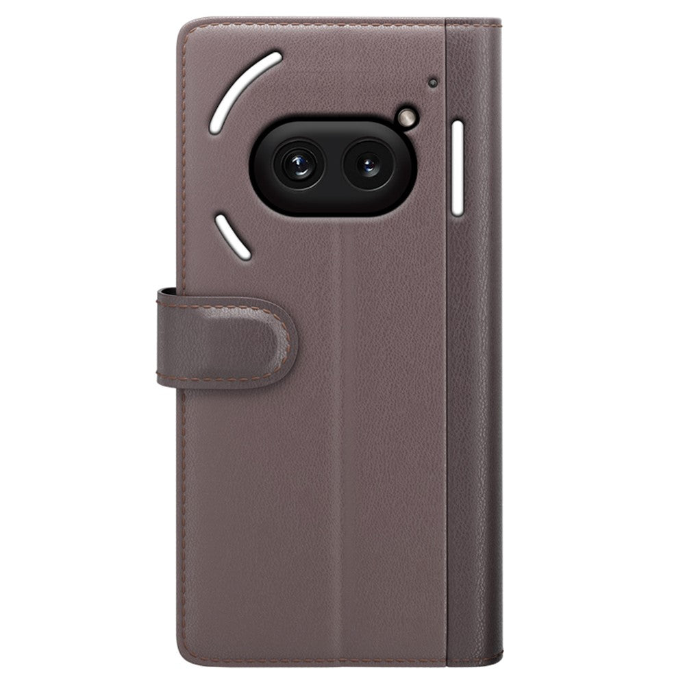 Nothing Phone (2a) Plus / Phone (2a) Wallet-Handyhülle – Aus echtem Spaltleder, mit integriertem Ständer