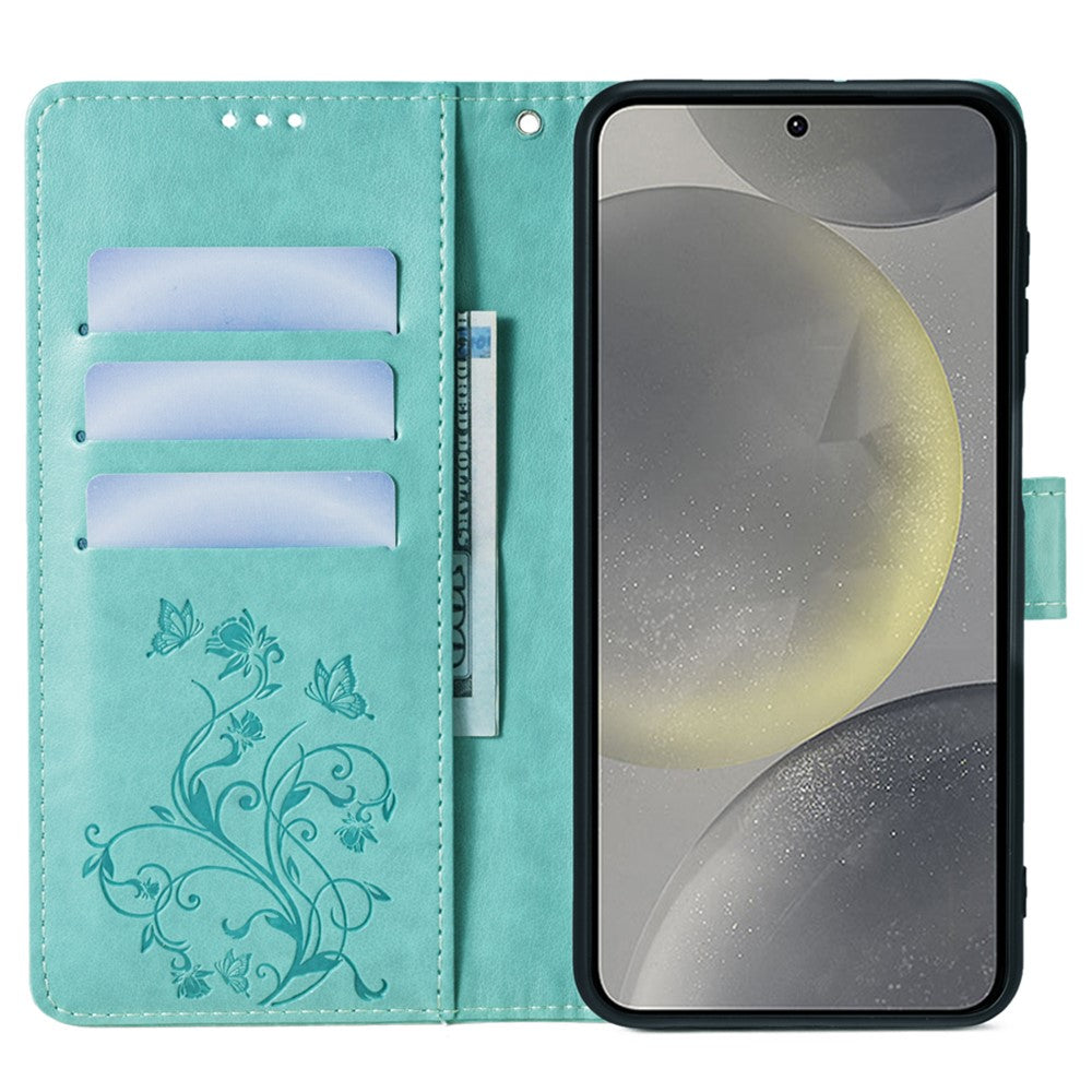 Galaxy S23 FE Schutzhülle – Mit Blumens- & Schmetterlingsmuster & Riemen