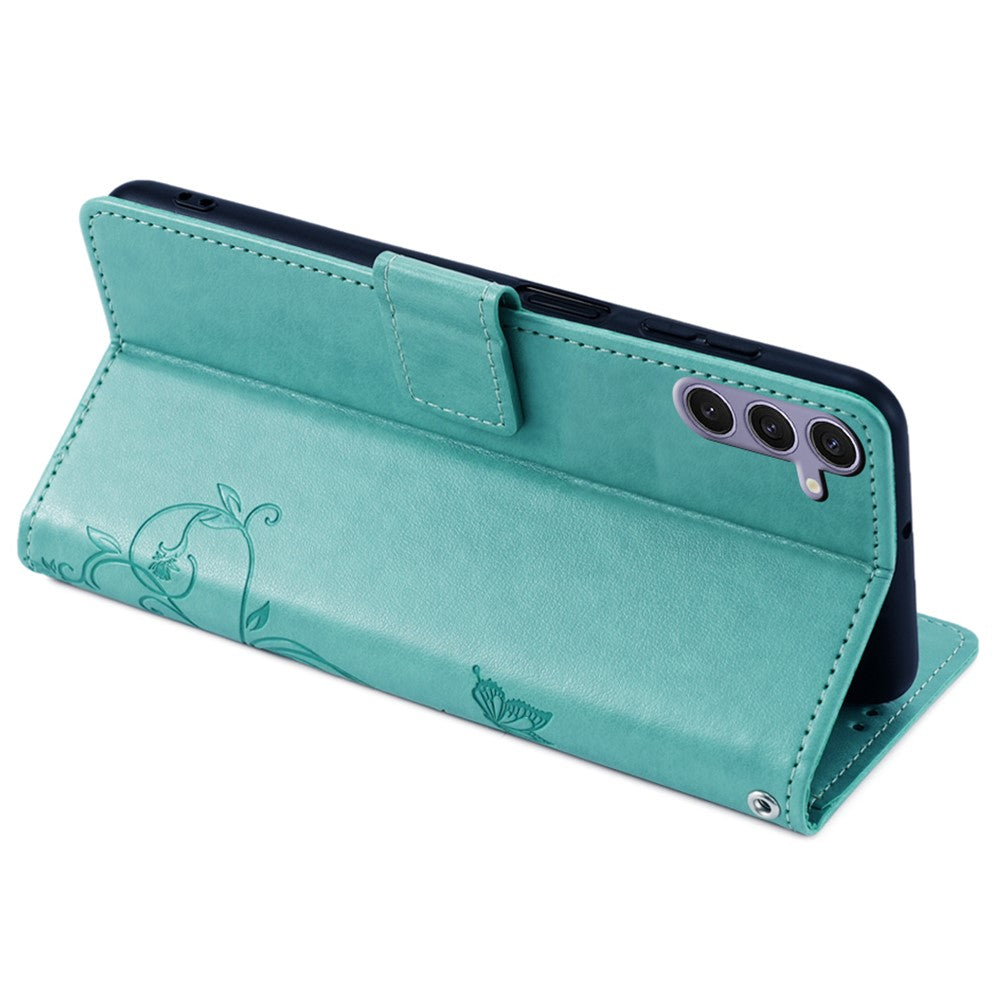 Galaxy S23 FE Schutzhülle – Mit Blumens- & Schmetterlingsmuster & Riemen