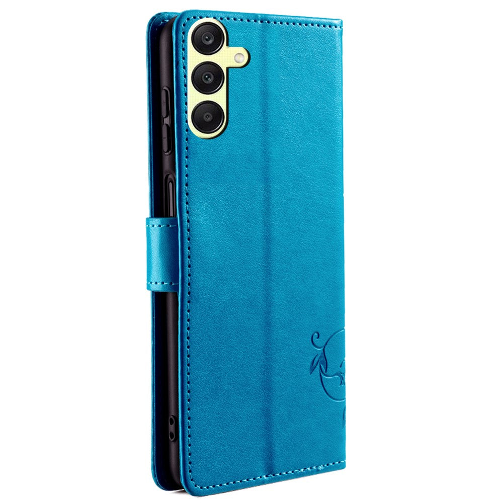 Galaxy A25 5G Schutzhülle – Mit Blumens- & Schmetterlingsmuster & Riemen