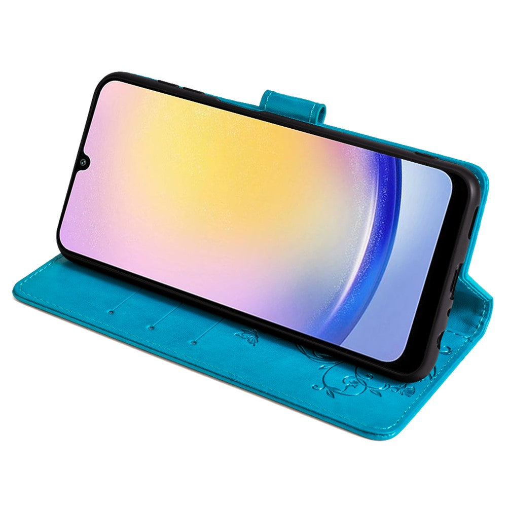 Galaxy A72 5G/4G Schutzhülle – Mit Blumens- & Schmetterlingsmuster & Riemen