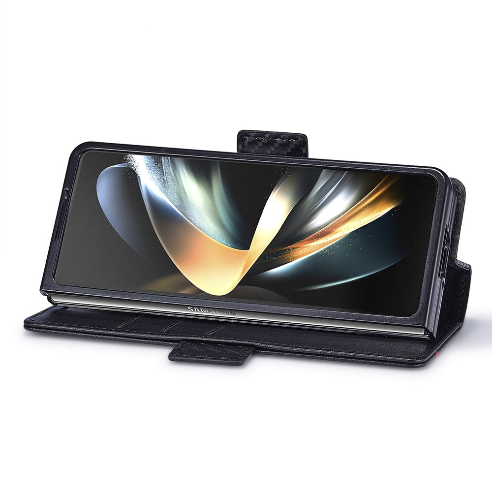 LC.IMEEKE For Samsung Galaxy Z Fold6 5G Case Carbon Fiber Texture Magnetic Closure Phone Cover