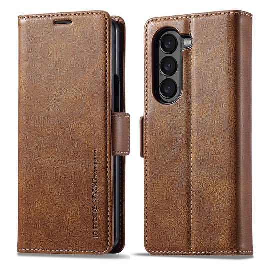 Galaxy Z Fold6 5G – Wallet-Handyhülle aus Kunststoff und PU-Leder, mit Ständer, mit RFID-Schutz