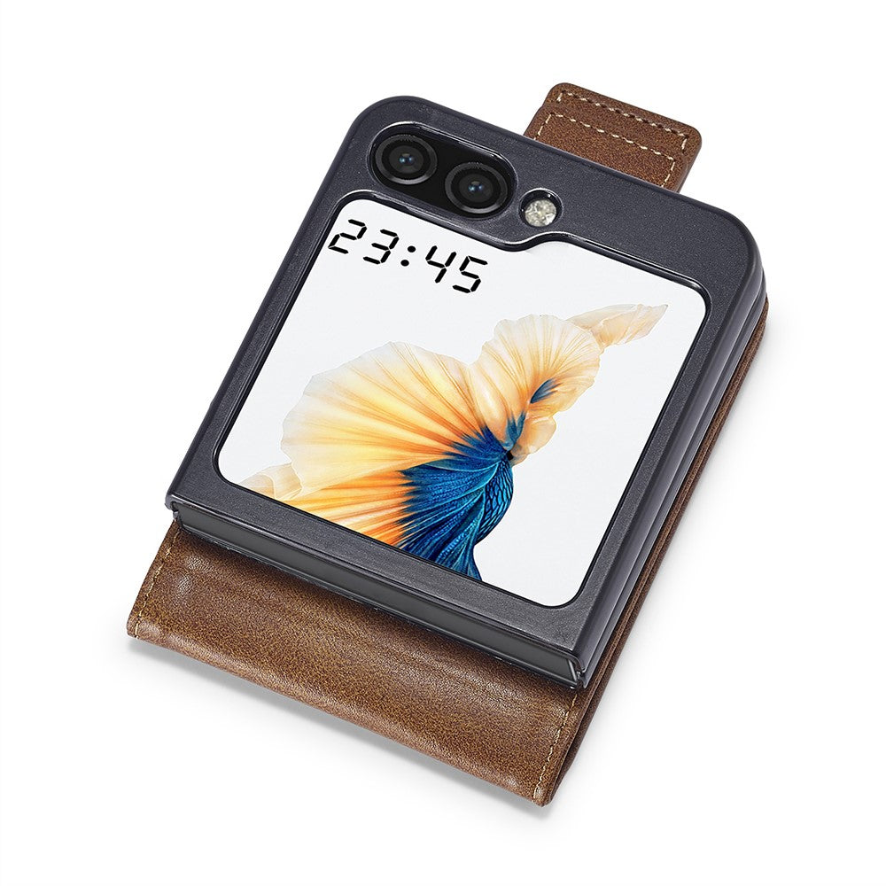 LC.IMEEKE For Samsung Galaxy Z Flip7 FE 5G / Z Flip6 5G Phone Case RFID Blocking Card Slot PU Leather Cover