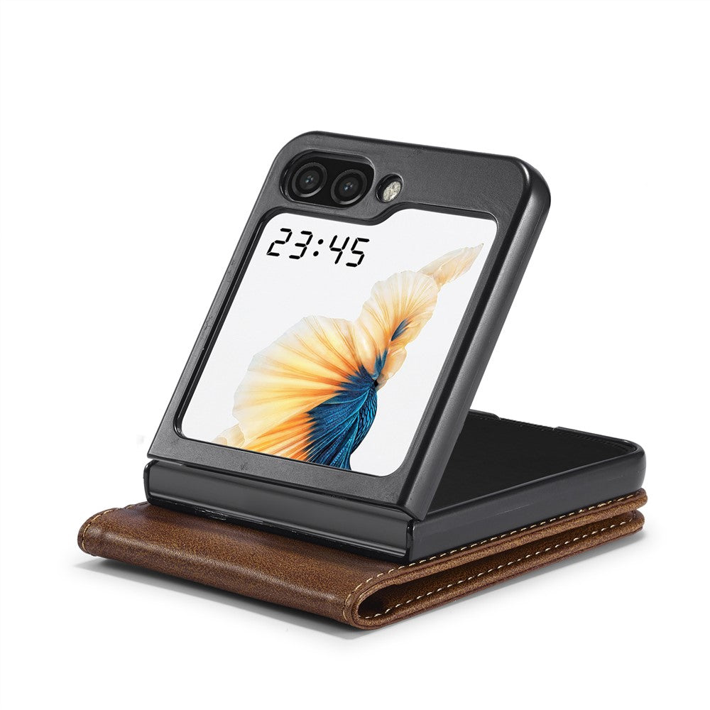 LC.IMEEKE For Samsung Galaxy Z Flip7 FE 5G / Z Flip6 5G Phone Case RFID Blocking Card Slot PU Leather Cover