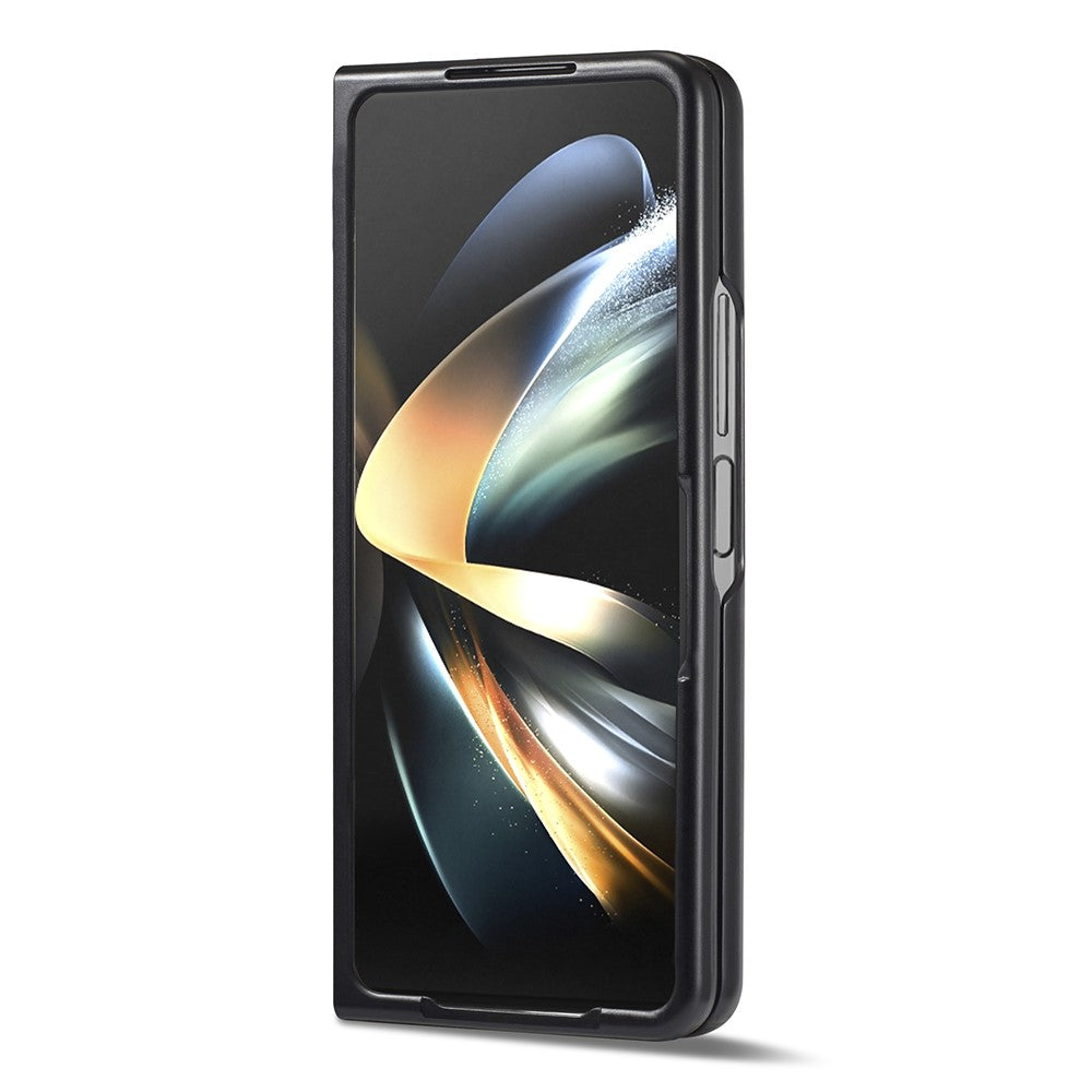 Galaxy Fold6 Stoßfeste Hülle - Carbonfaser-Optik – PU-Leder & TPU