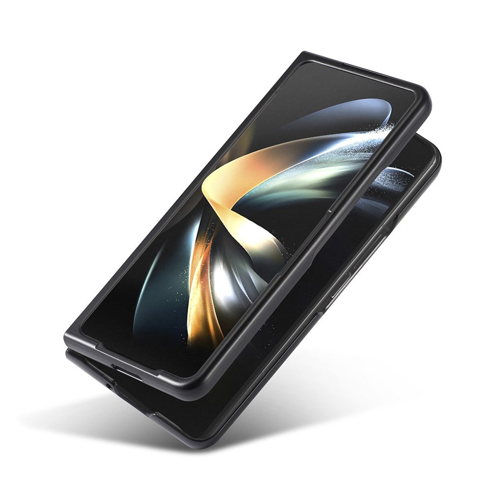 Galaxy Fold6 Stoßfeste Hülle - Carbonfaser-Optik – PU-Leder & TPU