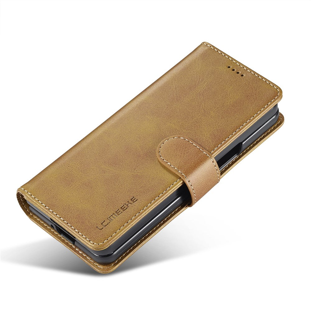 LC.IMEEKE For Samsung Galaxy Z Fold6 5G Case Calf Texture Magnetic Clasp Stand Phone Cover