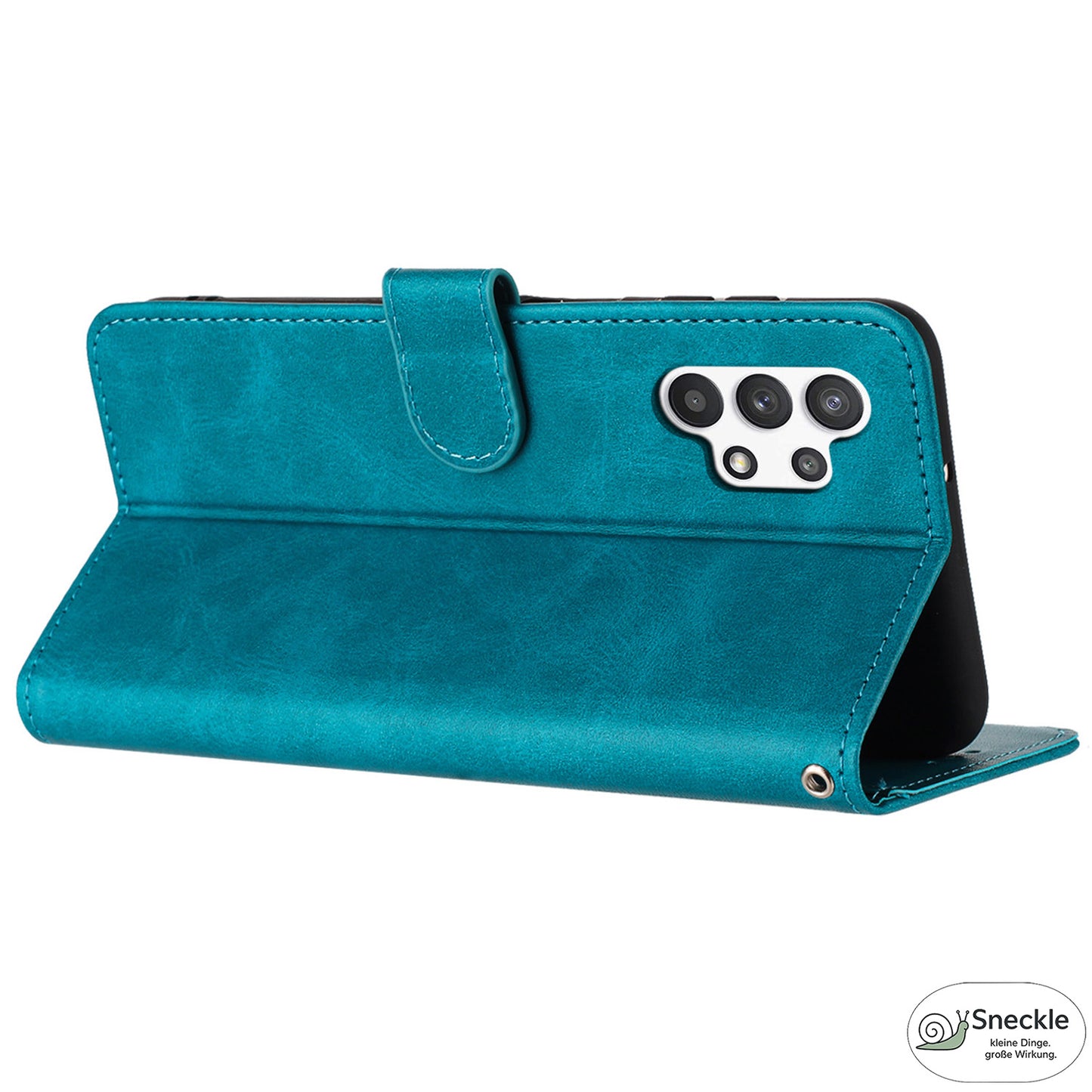 Galaxy A32/M32 5G Wallet-Hülle – Kalbsleder-Optik & Mit Ständer