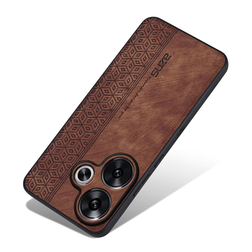 AZNS For Xiaomi Redmi Turbo 3 5G / Poco F6 5G Case PU Leather Coated TPU Imprinted Phone Cover