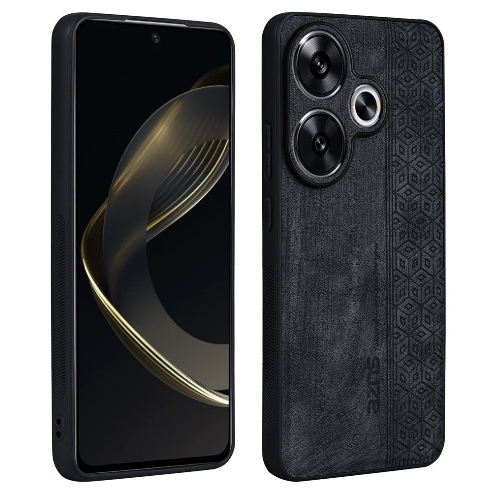 AZNS For Xiaomi Redmi Turbo 3 5G / Poco F6 5G Case PU Leather Coated TPU Imprinted Phone Cover