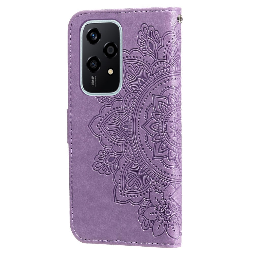 For Honor 200 Lite Case Floral Pattern PU Leather Wallet Stand Phone Cover