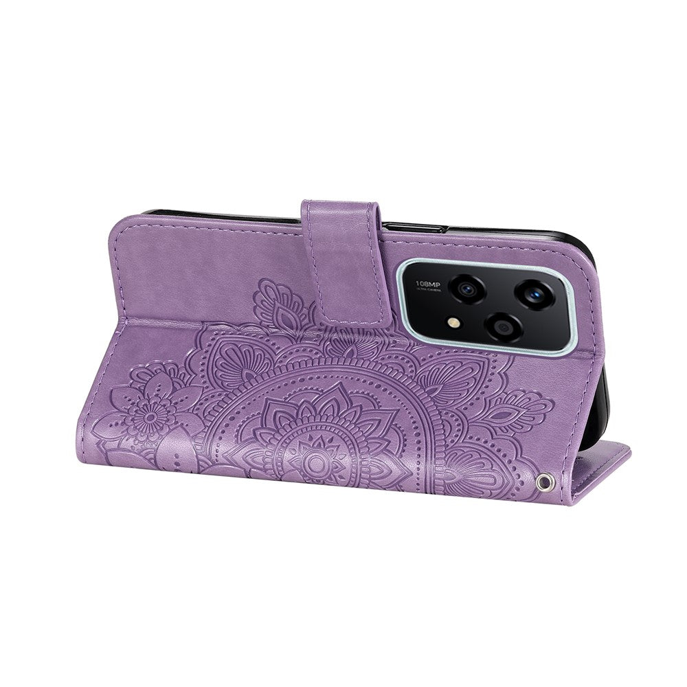 For Honor 200 Lite Case Floral Pattern PU Leather Wallet Stand Phone Cover