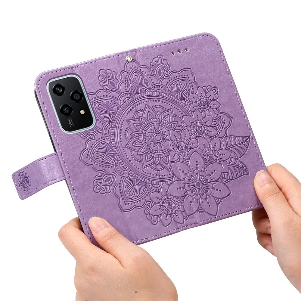 For Honor 200 Lite Case Floral Pattern PU Leather Wallet Stand Phone Cover
