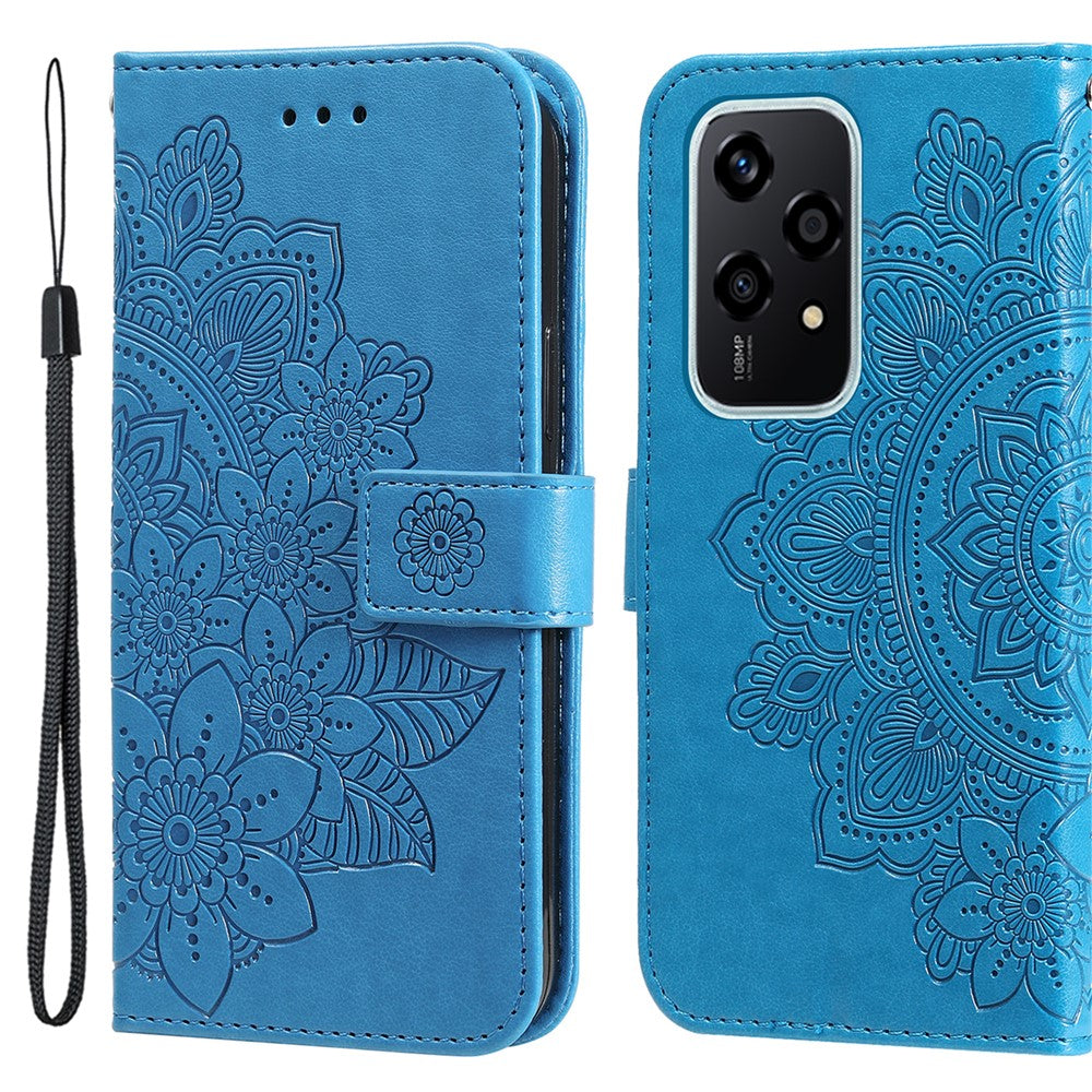 For Honor 200 Lite Case Floral Pattern PU Leather Wallet Stand Phone Cover