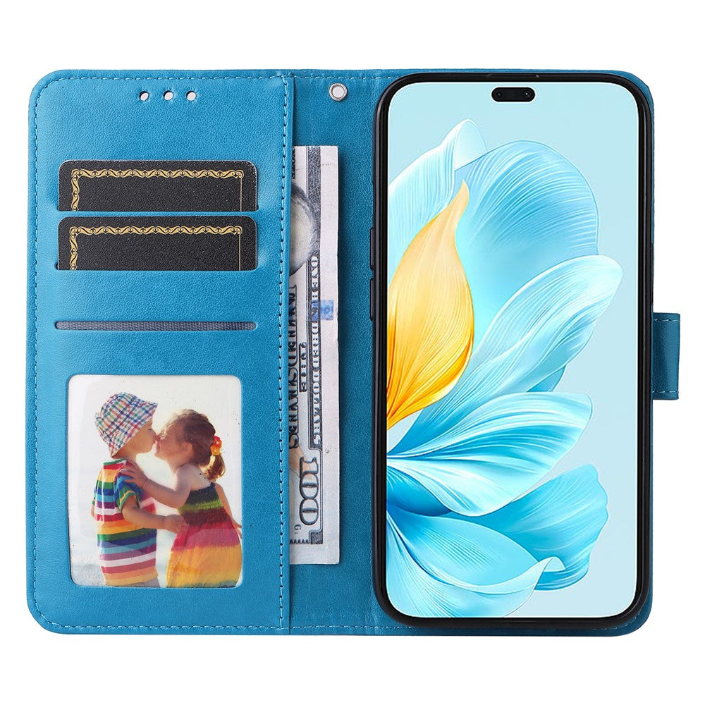 For Honor 200 Lite Case Imprinted Sunflower Magnetic Phone Stand Cover