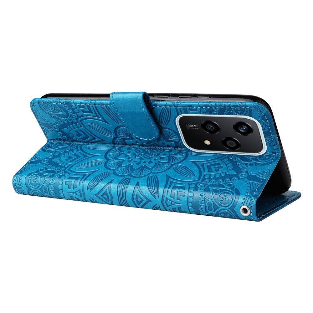 For Honor 200 Lite Case Imprinted Sunflower Magnetic Phone Stand Cover