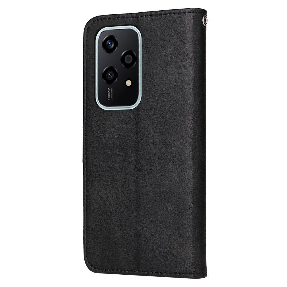 For Honor 200 Lite Case Calf Texture Leather Wallet Card Slots Magnetic Buckle Phone Cover
