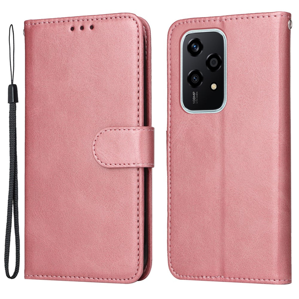 For Honor 200 Lite Case Calf Texture Leather Wallet Card Slots Magnetic Buckle Phone Cover