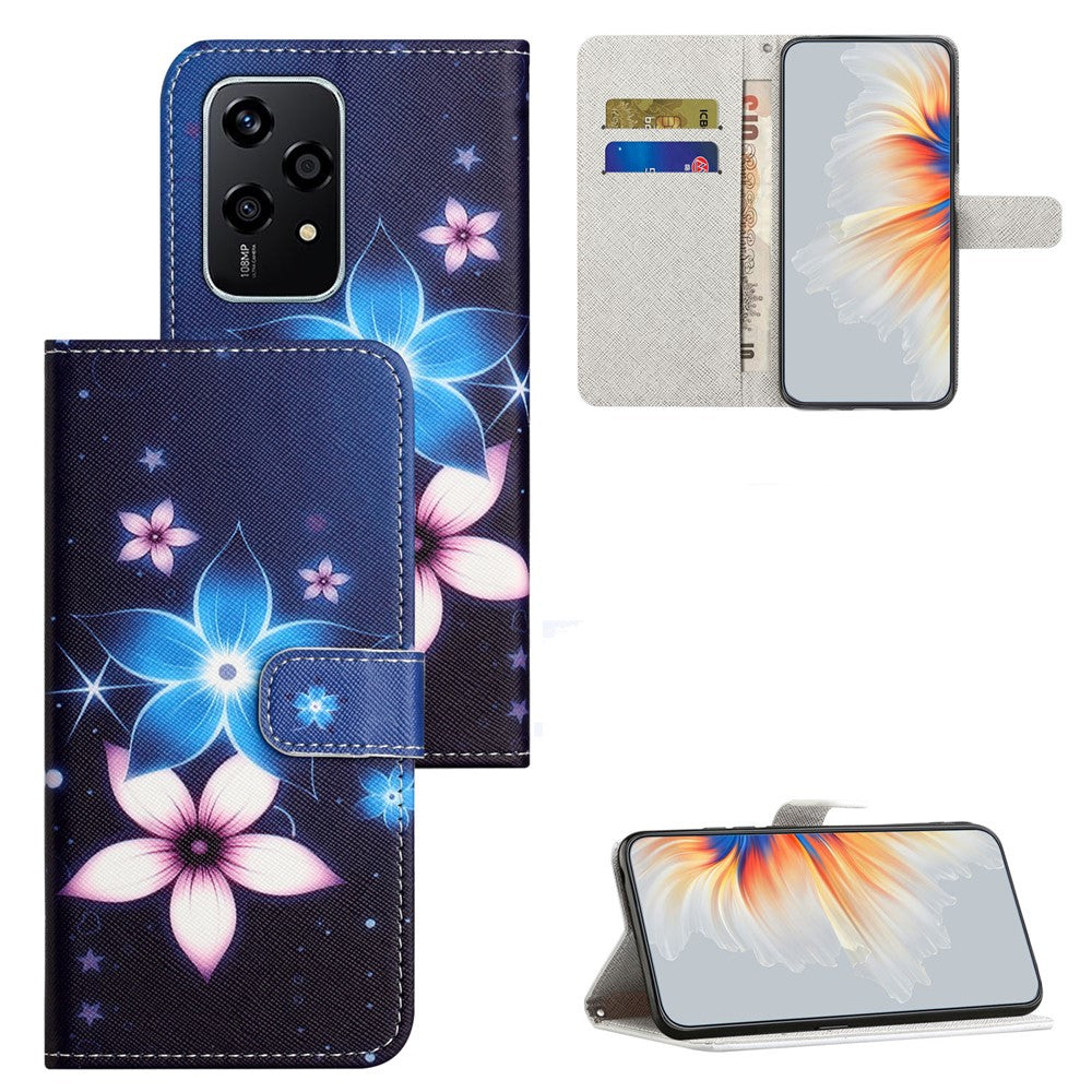 For Honor 200 Lite Case Cross Texture Leather Flip Pattern Phone Cover