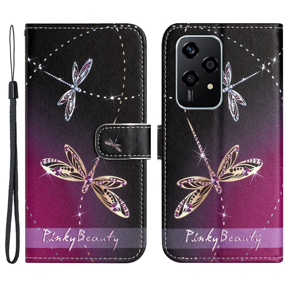 For Honor 200 Lite Case Cross Texture Leather Flip Pattern Phone Cover