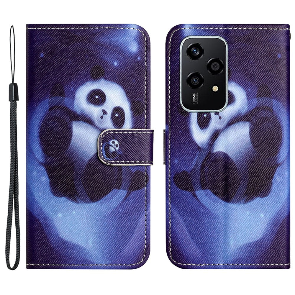For Honor 200 Lite Case Cross Texture Leather Flip Pattern Phone Cover