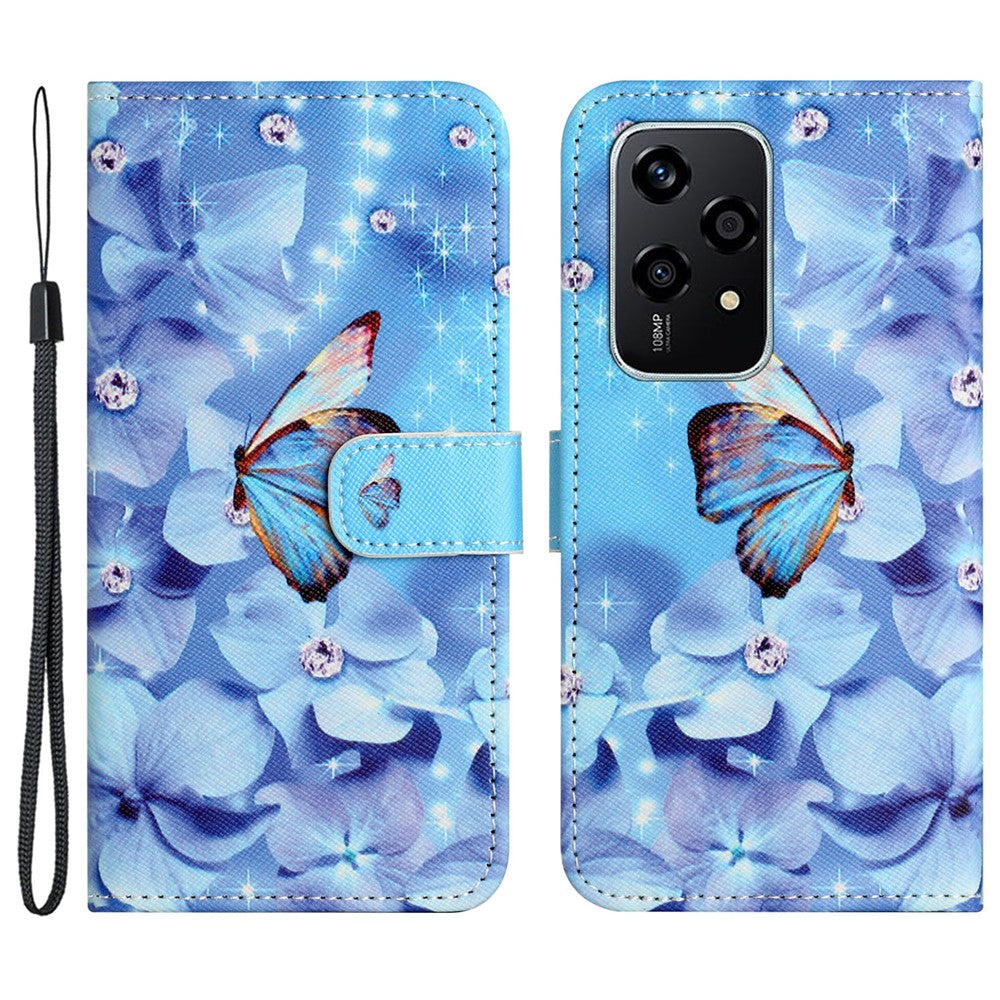 For Honor 200 Lite Case Cross Texture Leather Flip Pattern Phone Cover