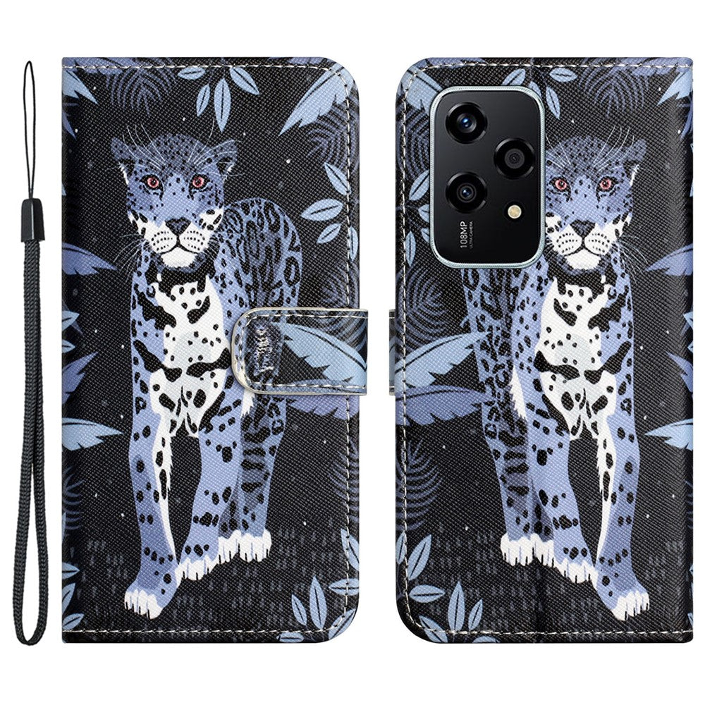 For Honor 200 Lite Case Cross Texture Leather Flip Pattern Phone Cover