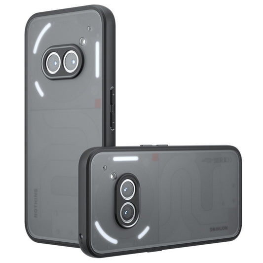 Nothing Phone (2a) Handyhülle – Aus TPU + PC, matte Handy-Rückseite, Transparent Schwarz