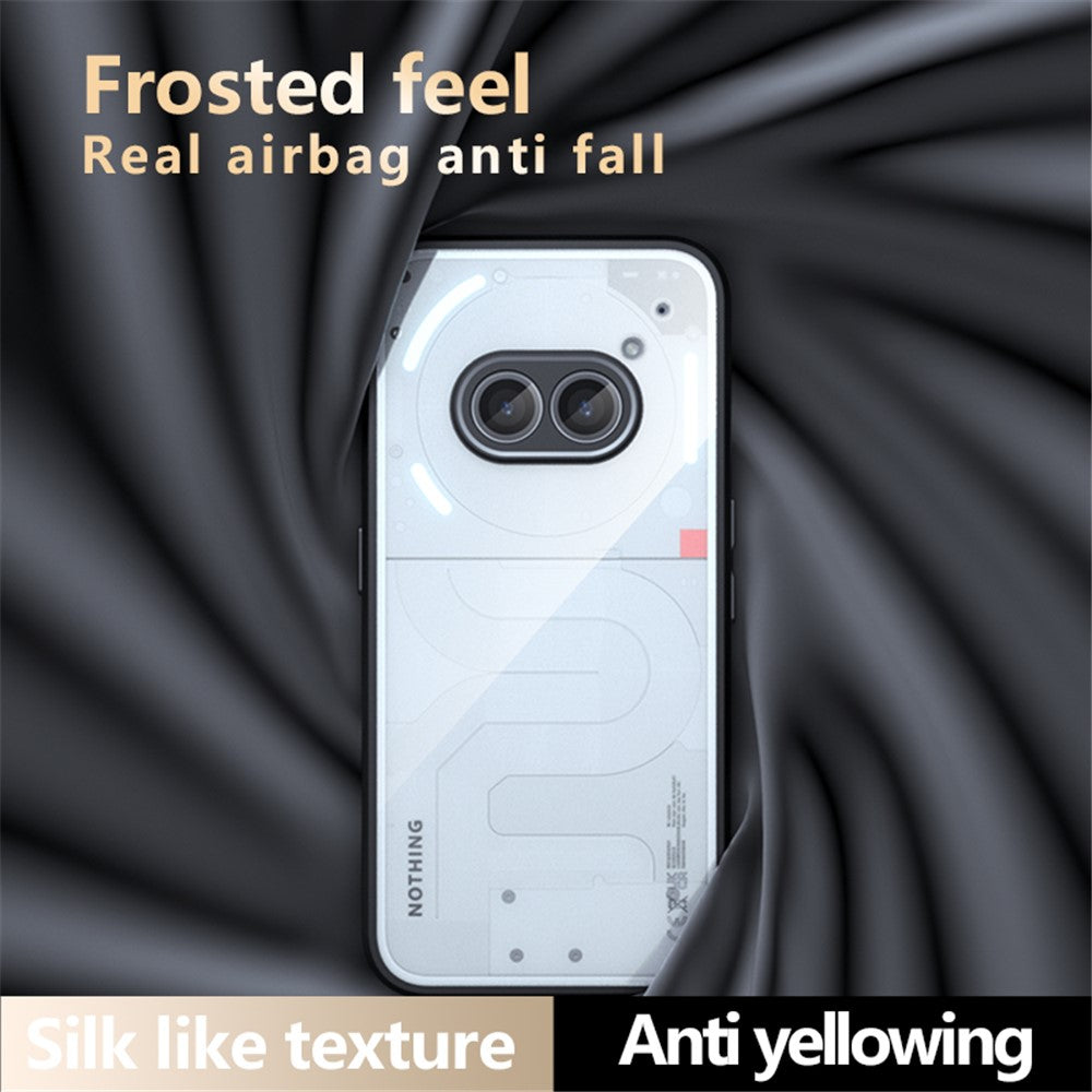 Nothing Phone (2a) Handyhülle – Aus TPU + PC, matte Handy-Rückseite, Transparent Schwarz