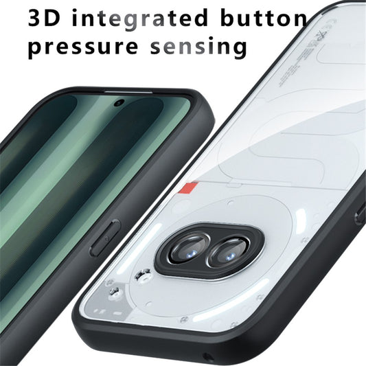 Nothing Phone (2a) Handyhülle – Aus TPU + PC, matte Handy-Rückseite, Transparent Schwarz