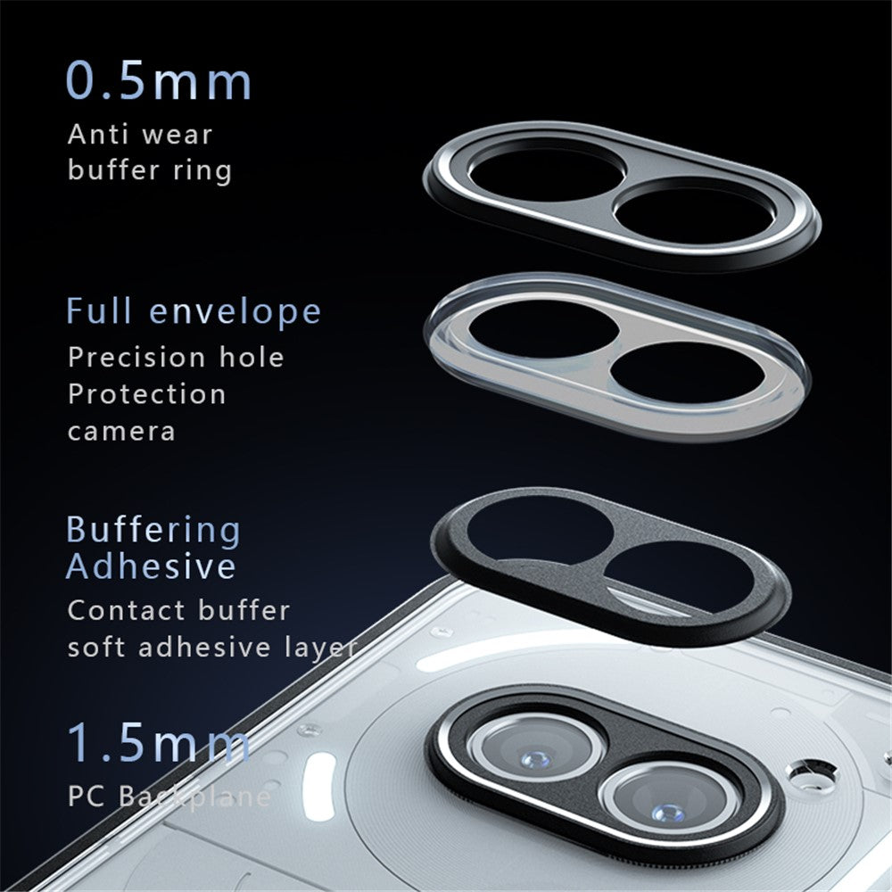 Nothing Phone (2a) Handyhülle – Aus TPU + PC, matte Handy-Rückseite, Transparent Schwarz