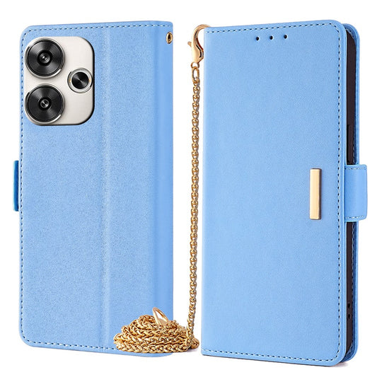 For Xiaomi Redmi Turbo 3 5G / Poco F6 5G Crossbody Case RFID Blocking Wallet PU Leather Folding Stand Phone Cover