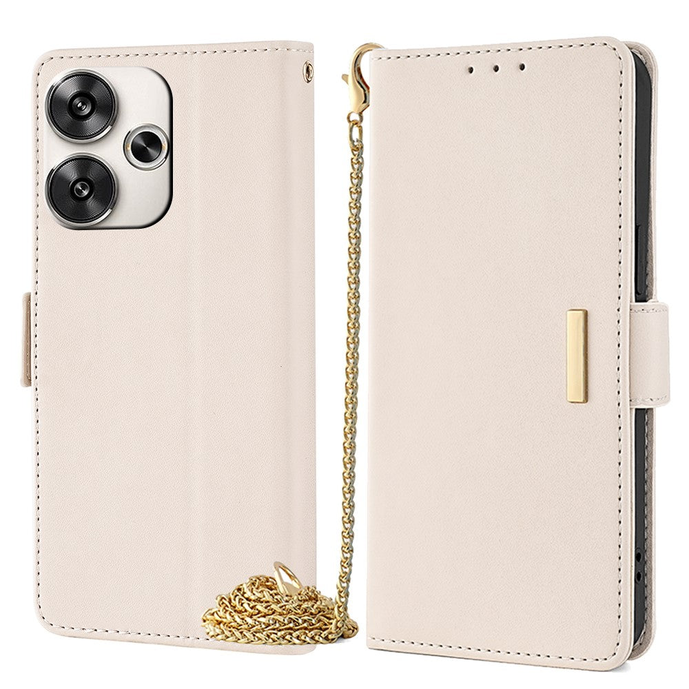 For Xiaomi Redmi Turbo 3 5G / Poco F6 5G Crossbody Case RFID Blocking Wallet PU Leather Folding Stand Phone Cover