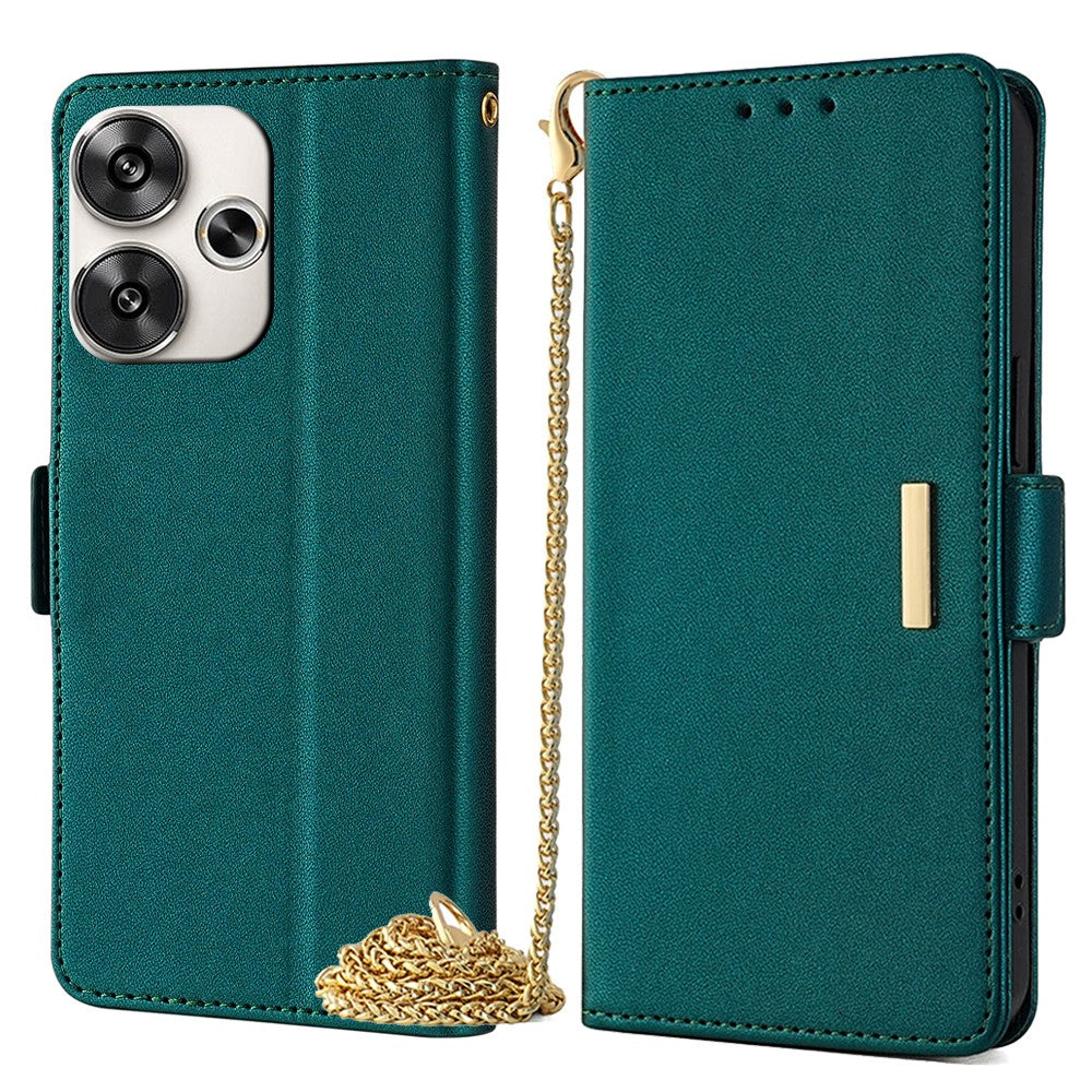 For Xiaomi Redmi Turbo 3 5G / Poco F6 5G Crossbody Case RFID Blocking Wallet PU Leather Folding Stand Phone Cover