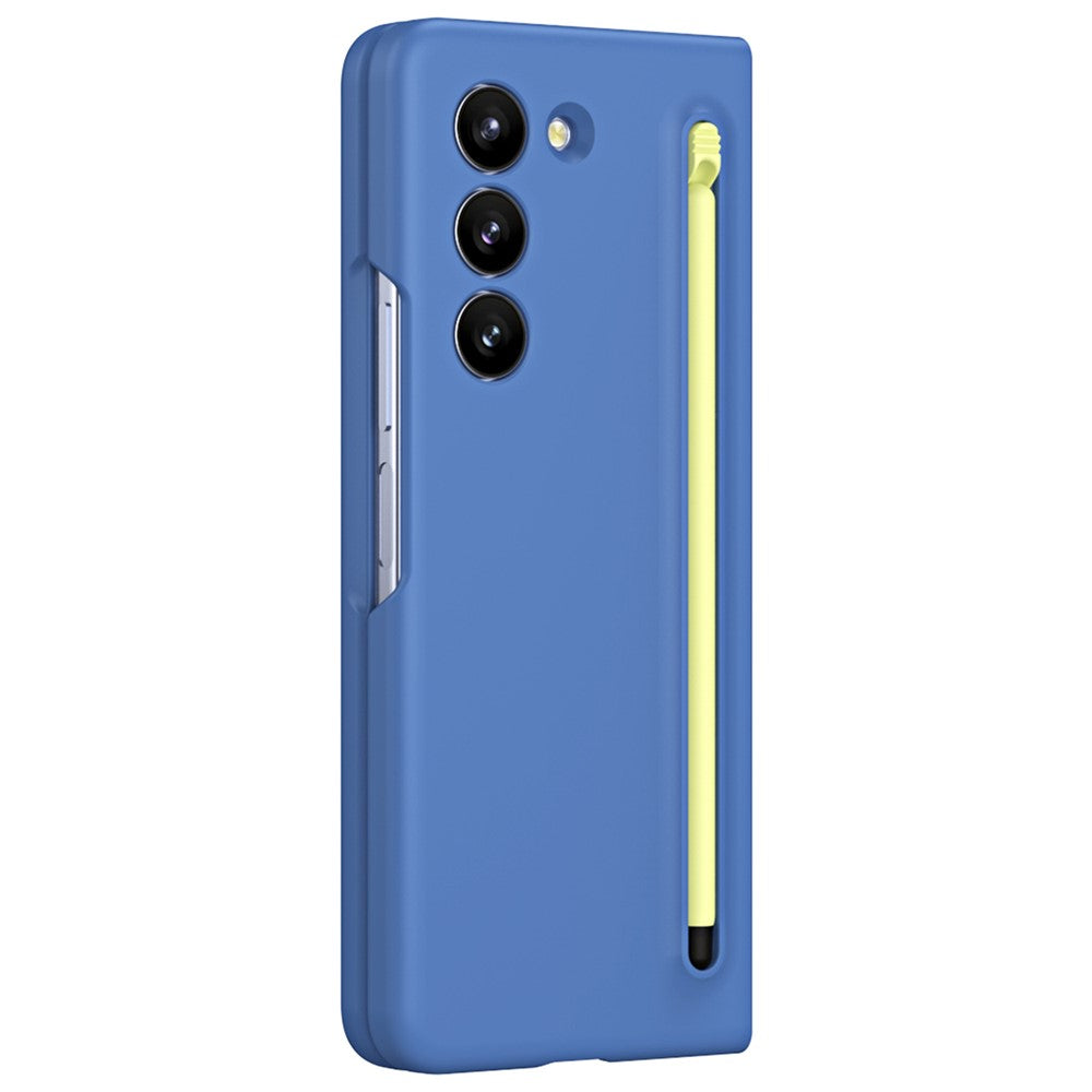 For Galaxy Z Fold6 5G Phone Case Skin-Touch Hard PC Shell with Stylus