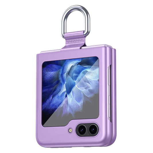 Galaxy Z Flip7 FE 5G / Galaxy Z Flip5 5G / Galaxy Z Flip6 5G – Handyhülle aus Kunststoff, mit Ringhalter, mit Soft-Touch-Oberfläche