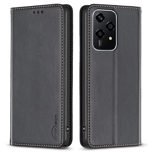 Honor 200 Lite Handyhülle – BINFEN COLOR BF18 Kartenfächer, Leder-, Magnetverschluss