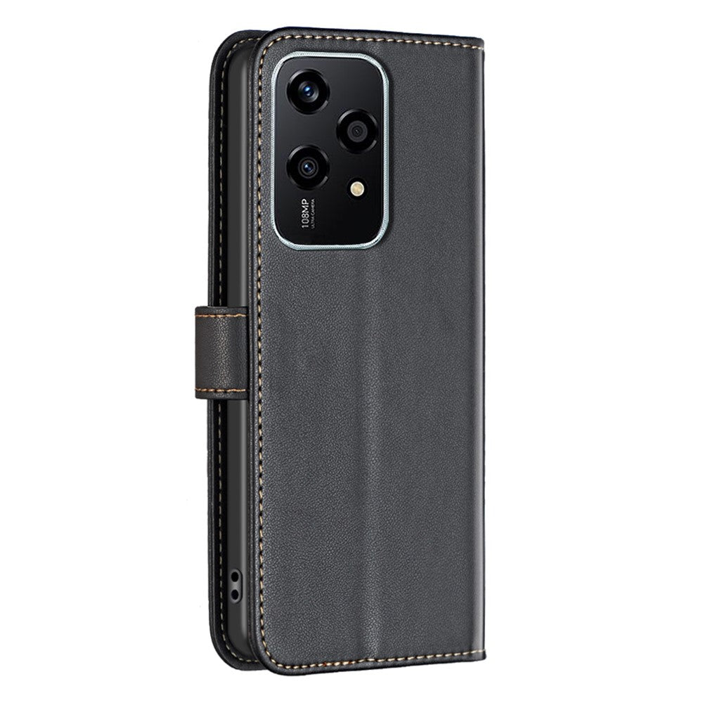 BINFEN COLOR BF17 For Honor 200 Lite Case PU Leather Wallet Magnetic Shockproof Cover