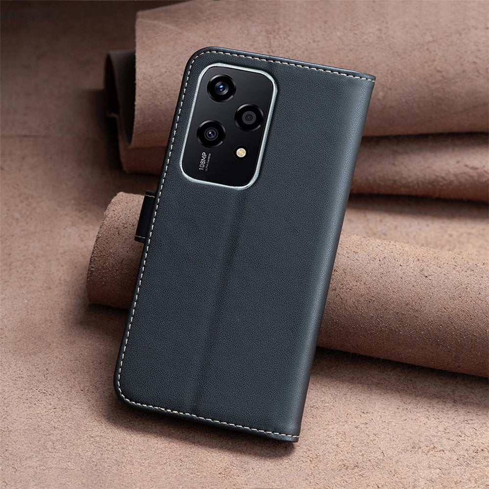 BINFEN COLOR BF17 For Honor 200 Lite Case PU Leather Wallet Magnetic Shockproof Cover