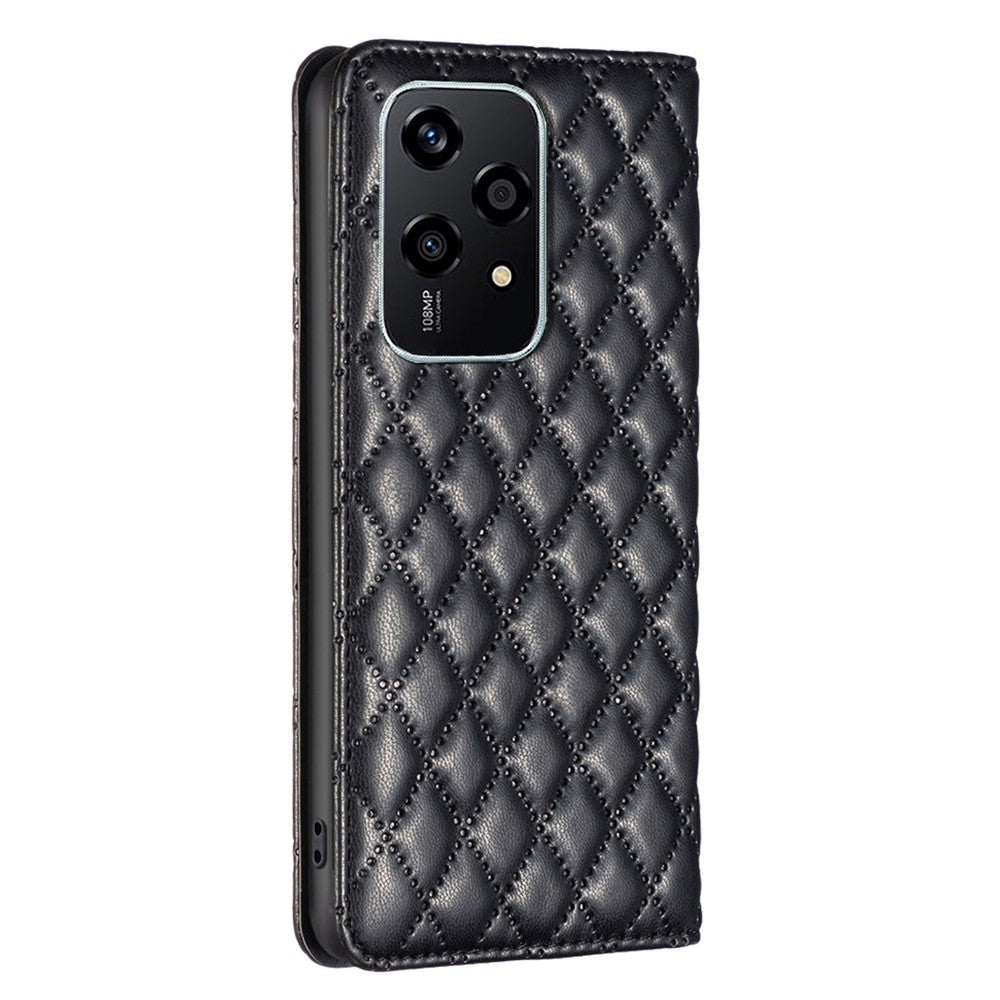 BINFEN COLOR BF Style-16 For Honor 200 Lite PU Leather Phone Stand Case Magnetic   Phone Cover