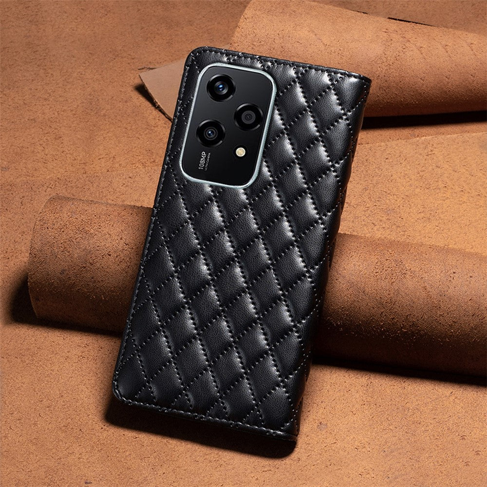 BINFEN COLOR BF Style-16 For Honor 200 Lite PU Leather Phone Stand Case Magnetic   Phone Cover